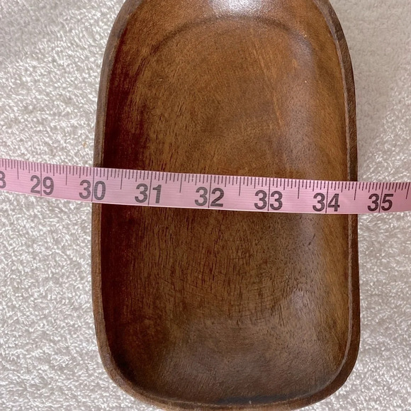 Vintage Carved Wood  Bowl With Handle - Picture 14 of 15